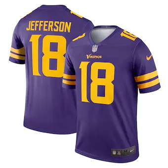 mens nike justin jefferson purple minnesota vikings alternate legend jersey